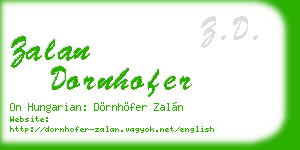 zalan dornhofer business card
